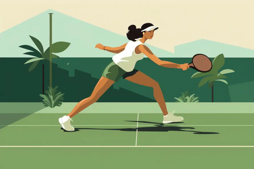 a woman playing pickleball