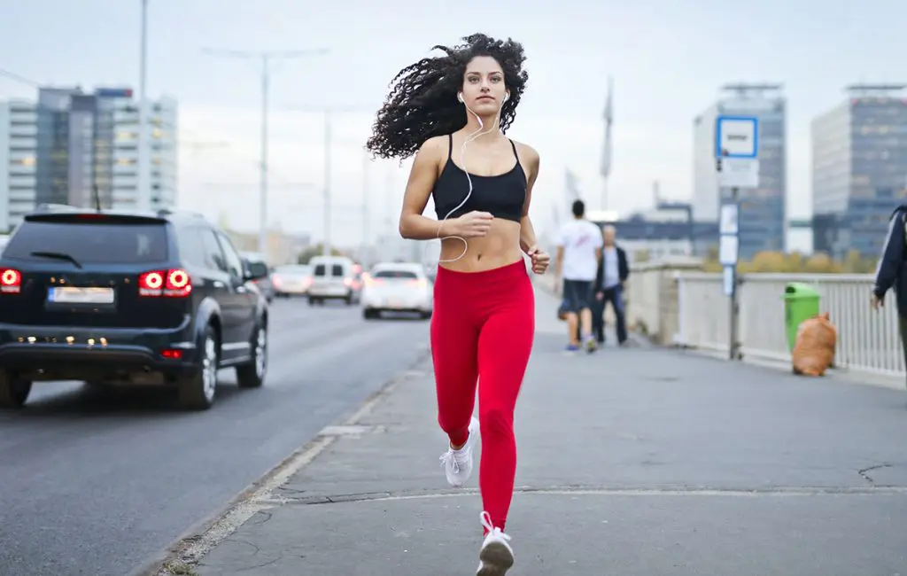 running outside