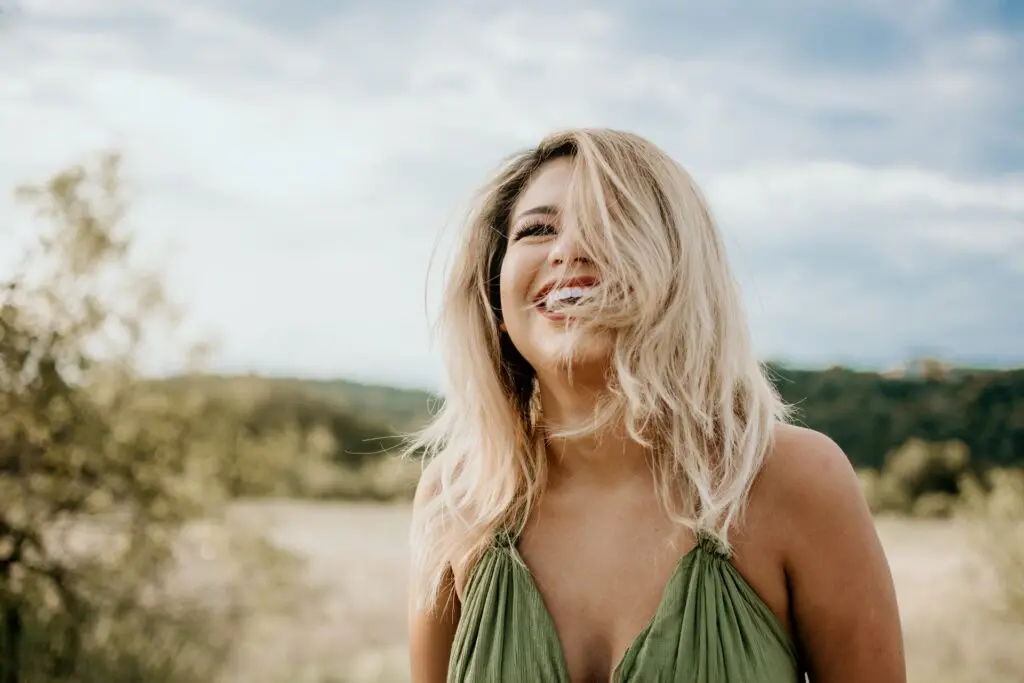 Woman smiling