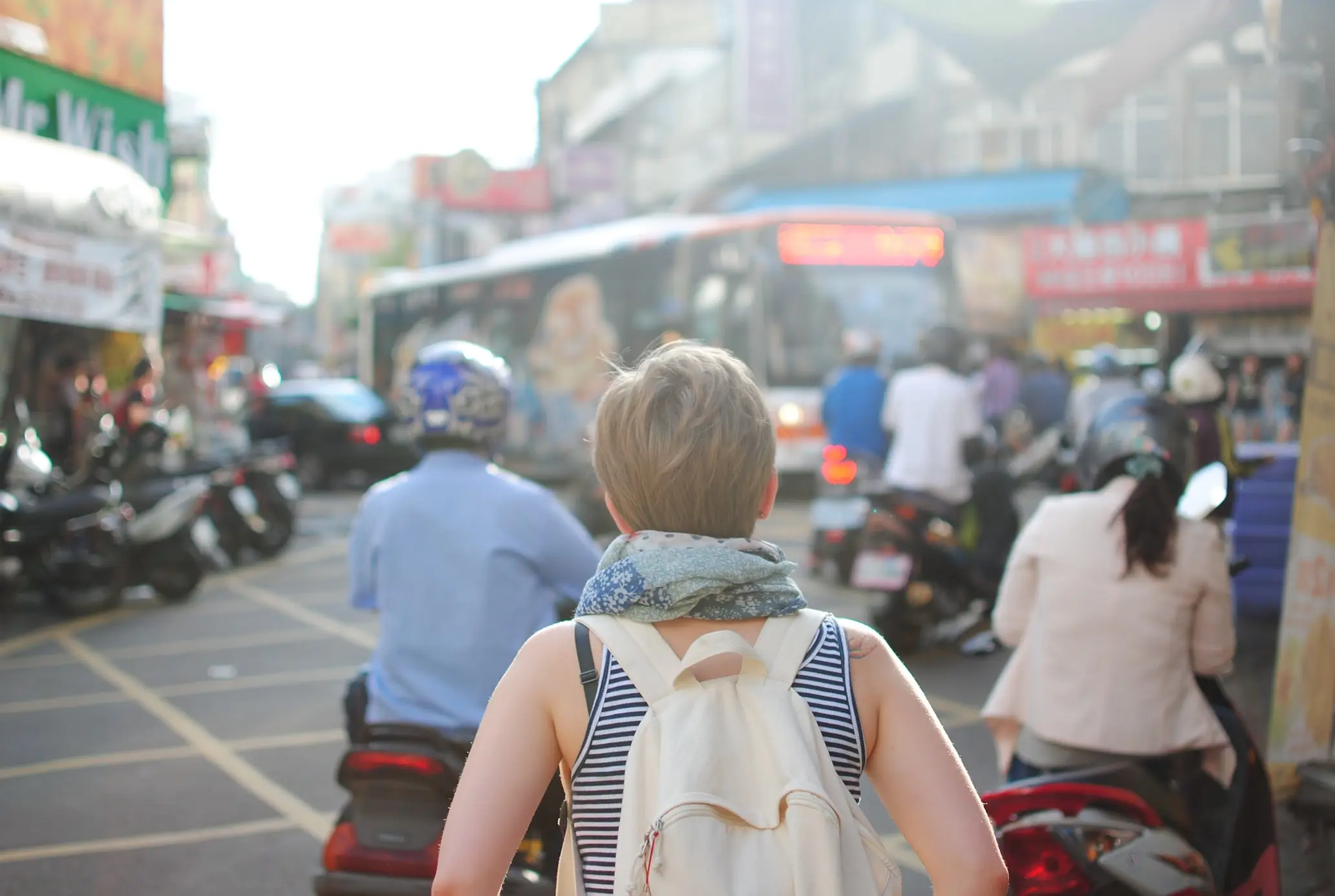 woman on a solo trip