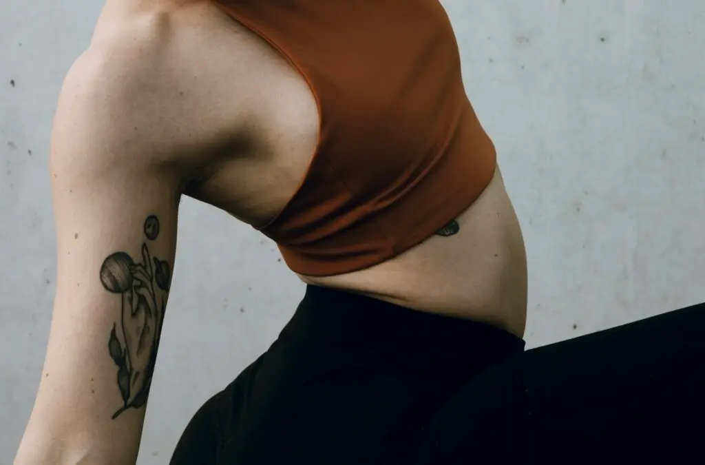 A person doing yoga.