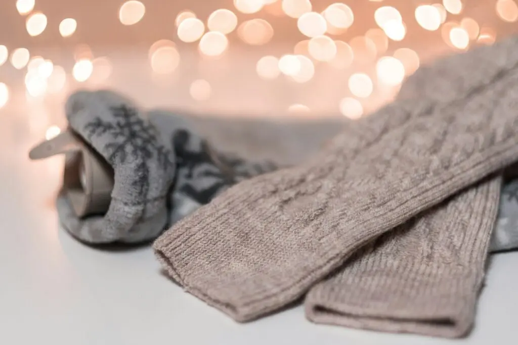 A hot water bottle and warm socks to help with period cramps