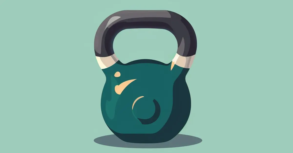 A green kettlebell