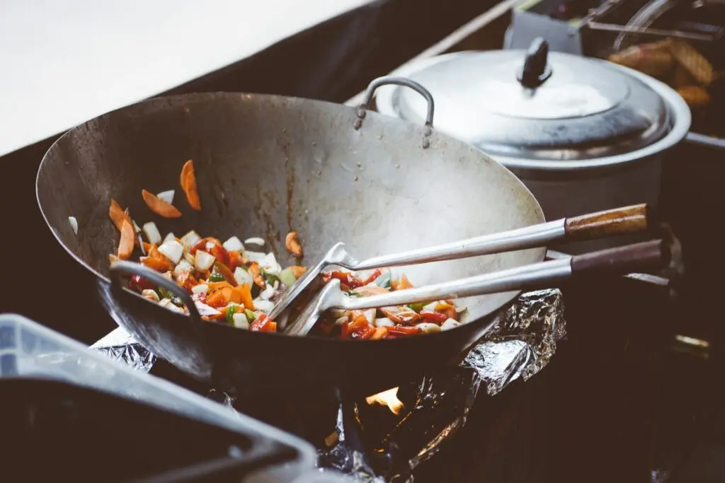Black Steel Wok Stir Fry