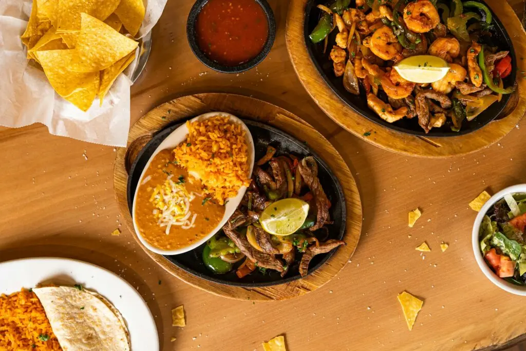 Fajitas on Plates