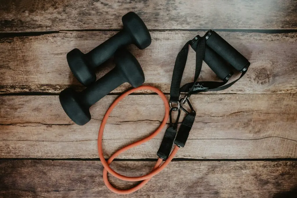 orange and black resistance band
