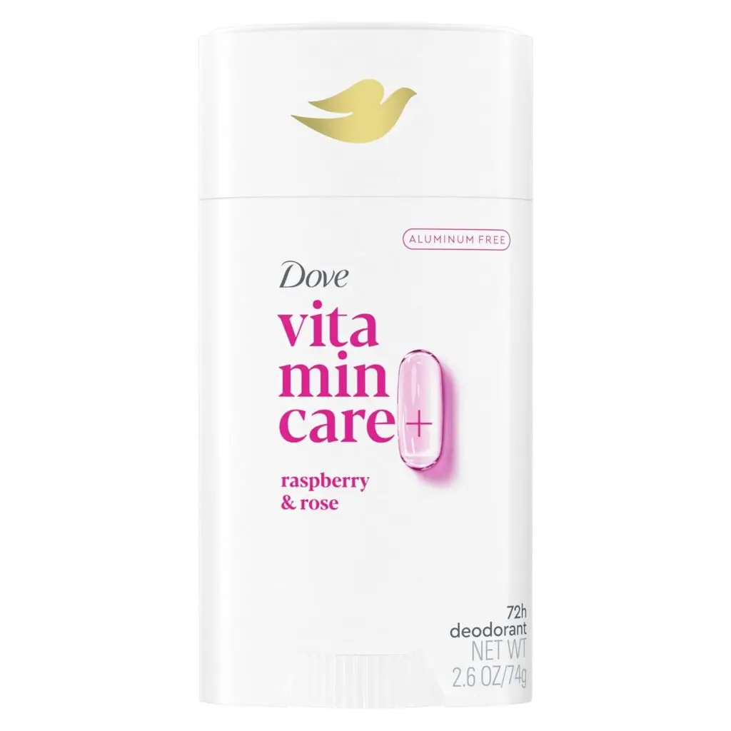 A stick of Dove VitaminCare+ deodorant for women