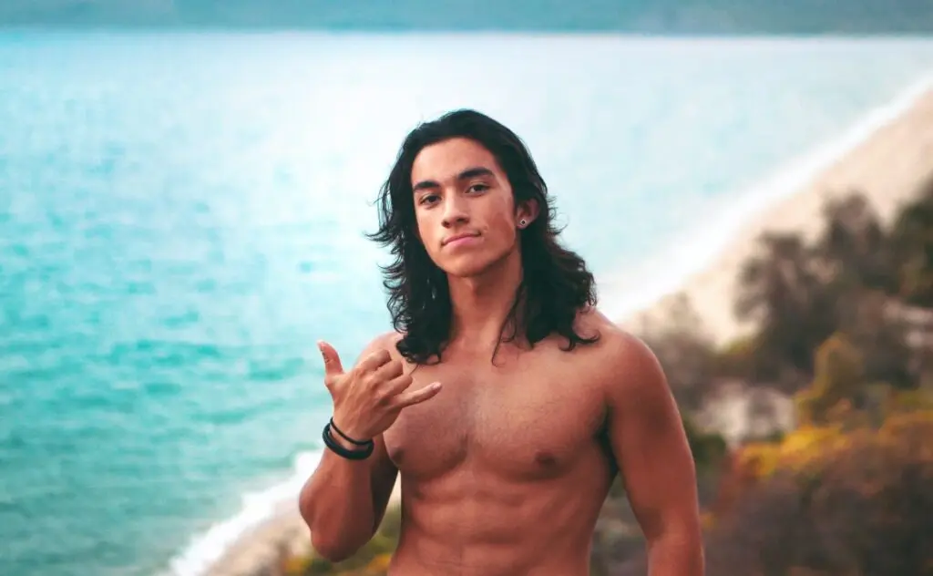 man with long, wavy hair