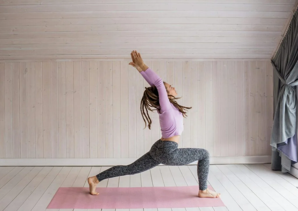 woman stretching