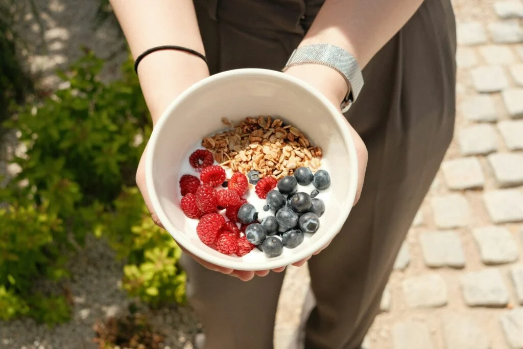 Protein yogurt bowl.