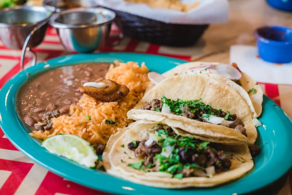 tacos for kids on a plate