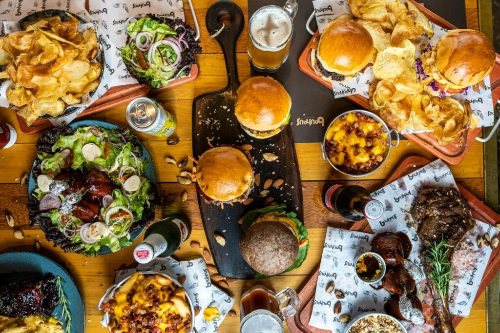 Ultra-processed foods at a restaurant.