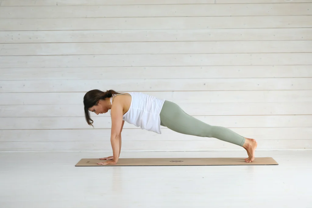 Woman doing blanks deep core