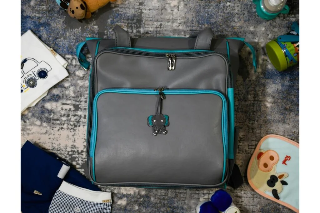 A diaper bag