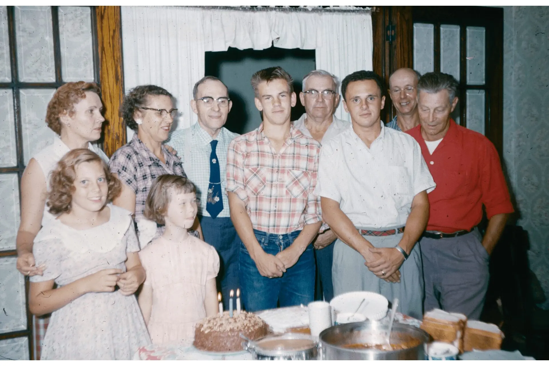 A multigenerational family posing for a photo
