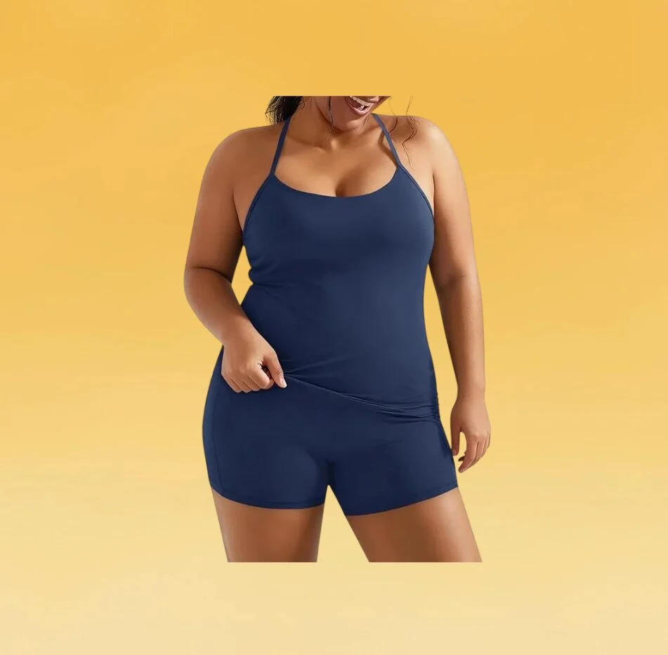 Look for moisture-wicking, squat proof material and a flattering design.