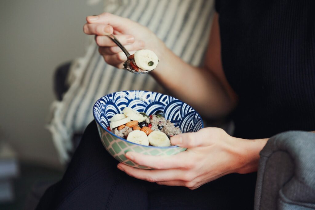 bowl of fruit and oats