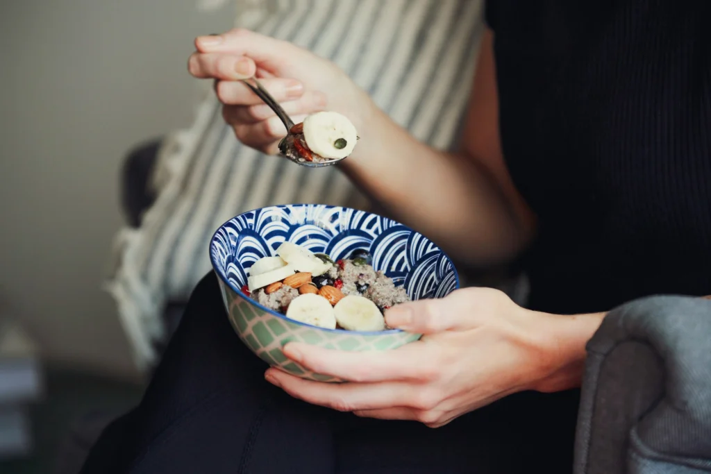 bowl of fruit and oats