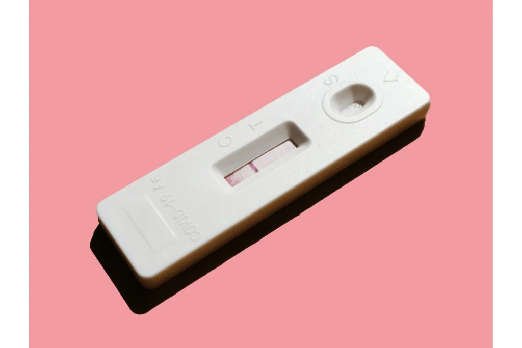 An ovulation test on a counter