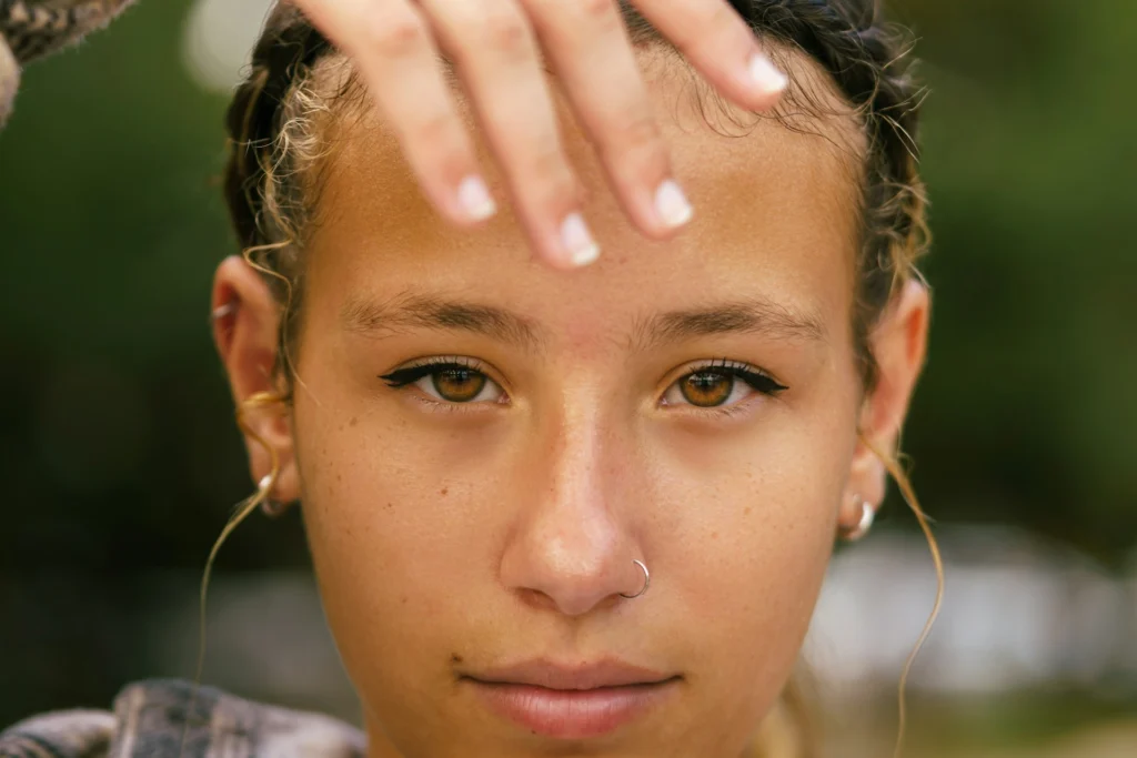 Close-up of woman's face
