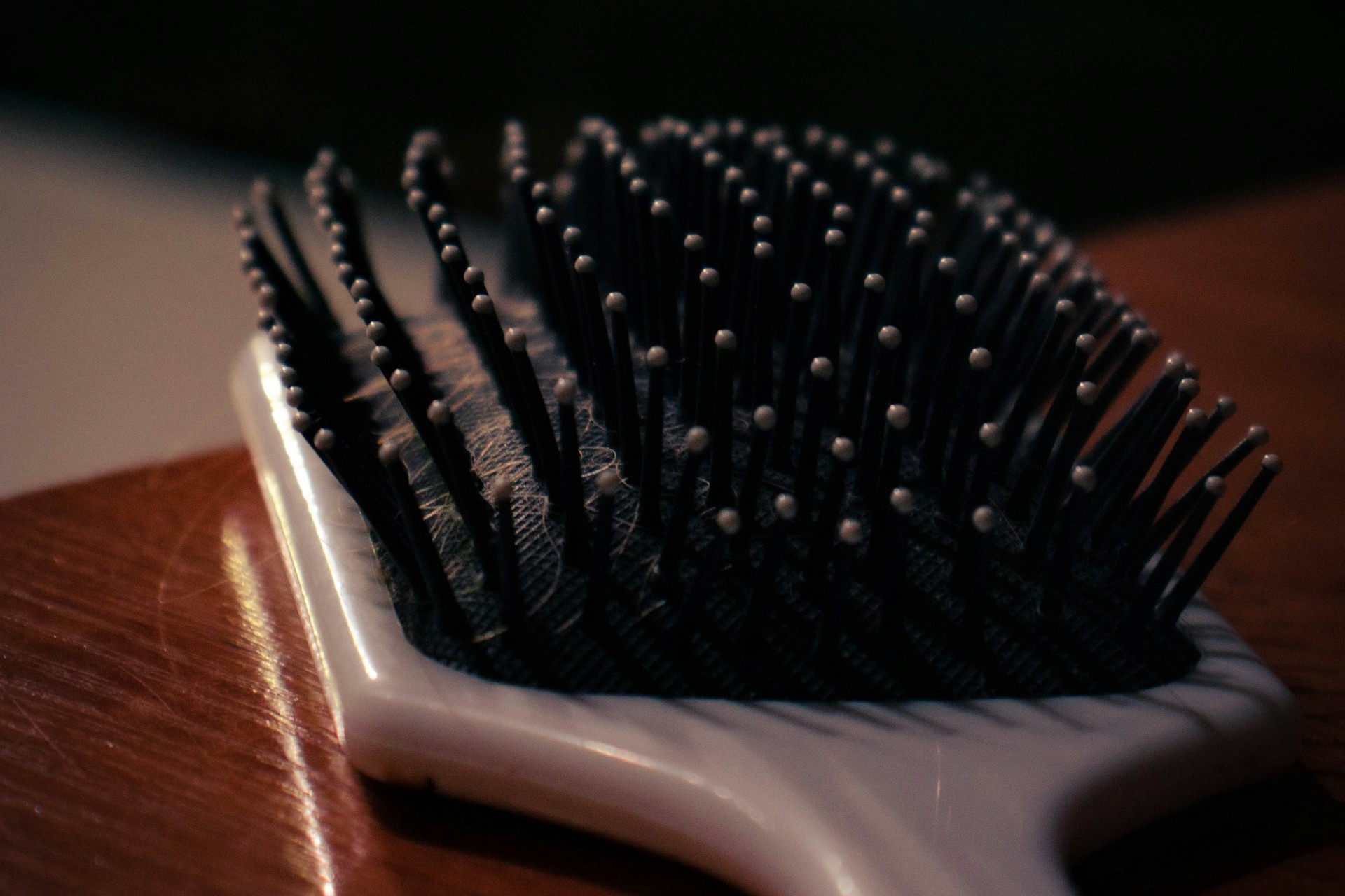 dirty hairbrush