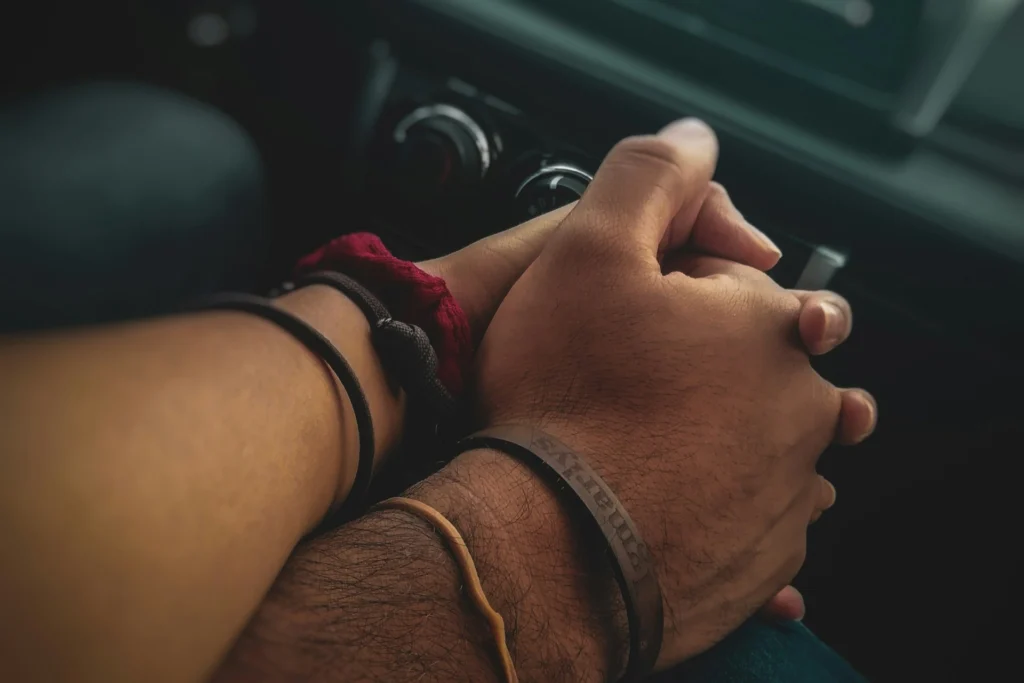 holding hands