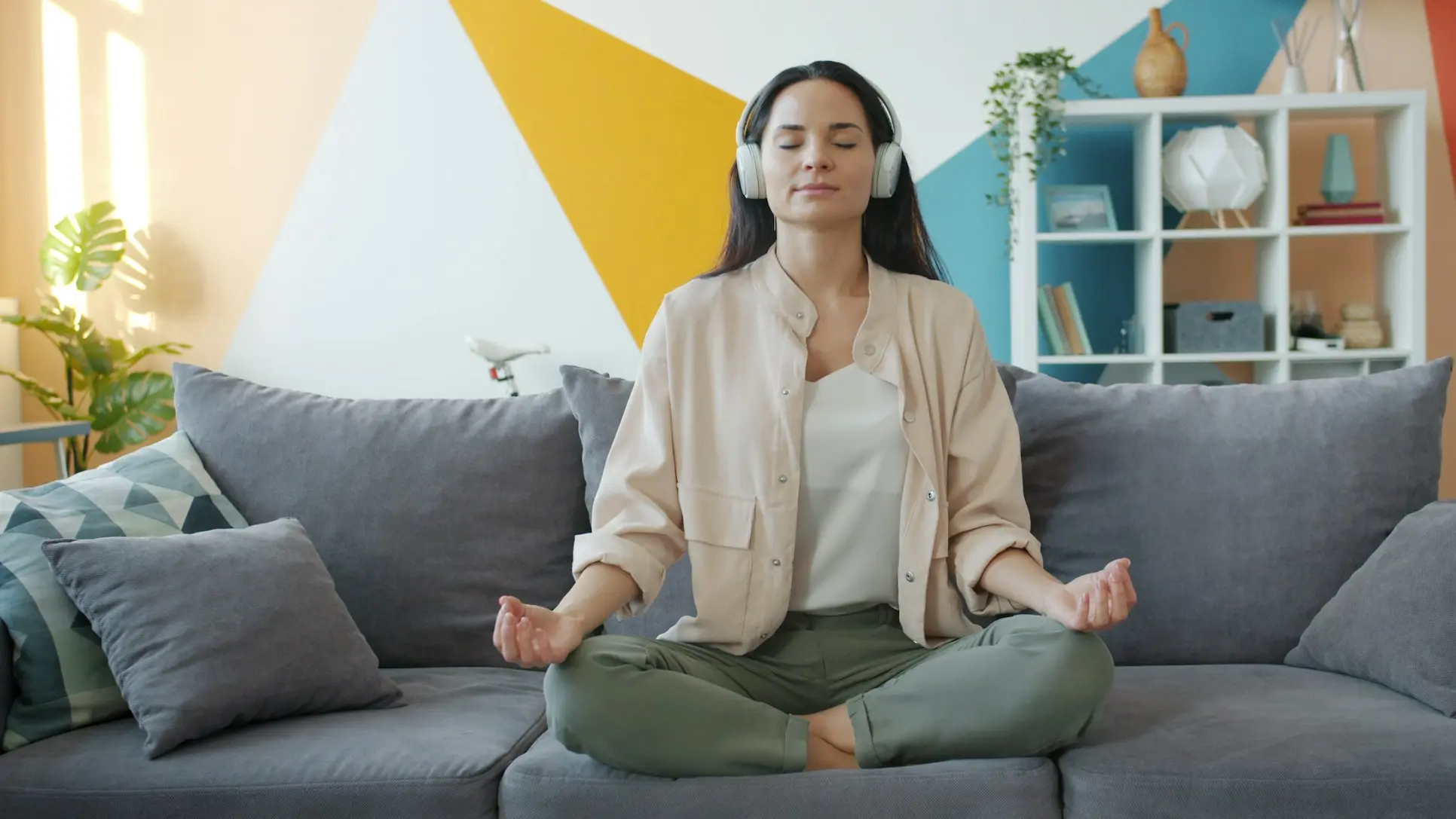 woman meditating