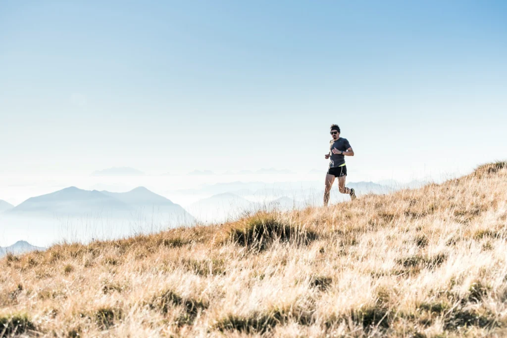 A runner on the mountain.