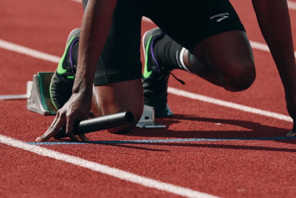 A runner on a track.