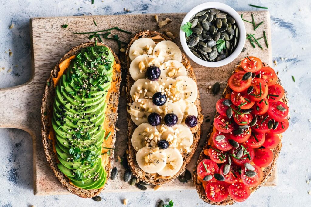 toast with avocado and banana