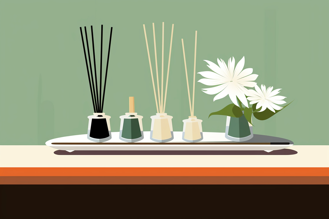 incense on a table