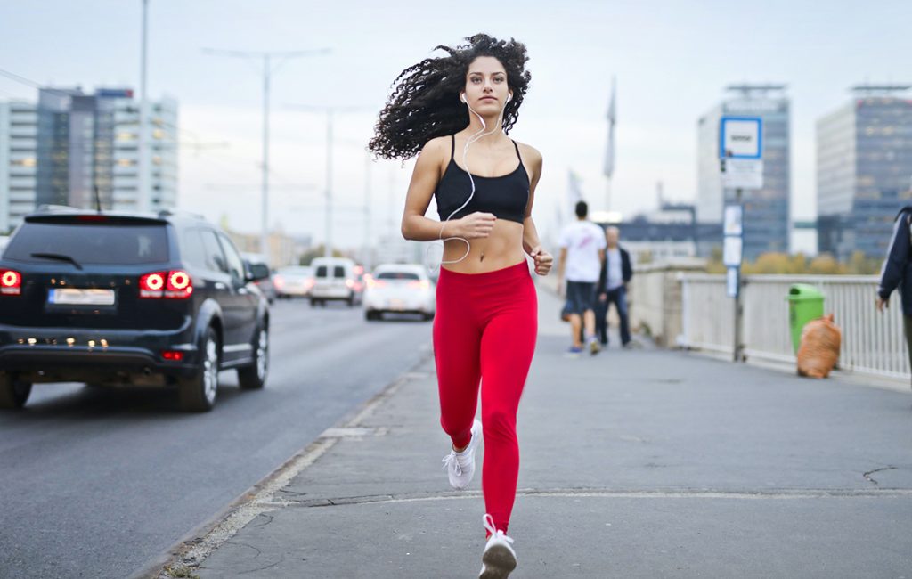 running outside