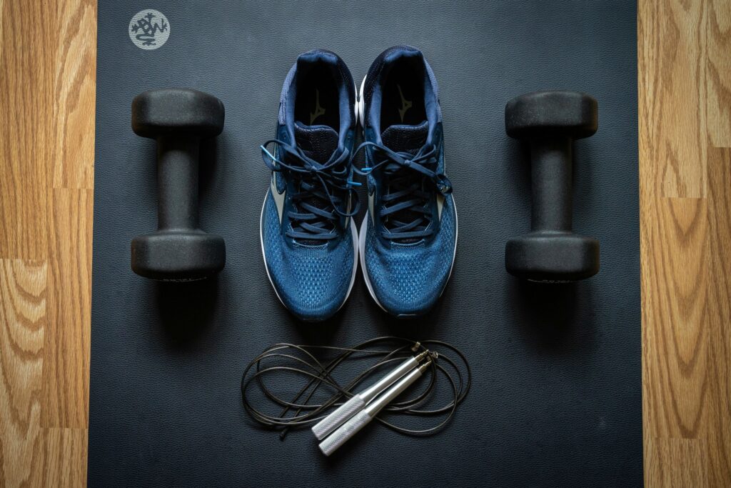 Weights and sneakers
