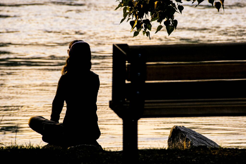 Meditating at a Park