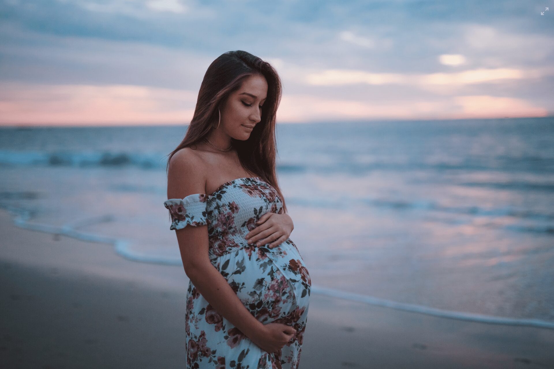 pregnant woman in dress