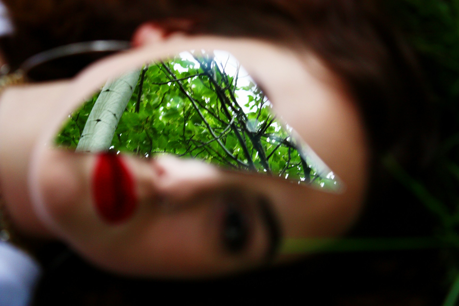 Woman's Face With Broken Glass