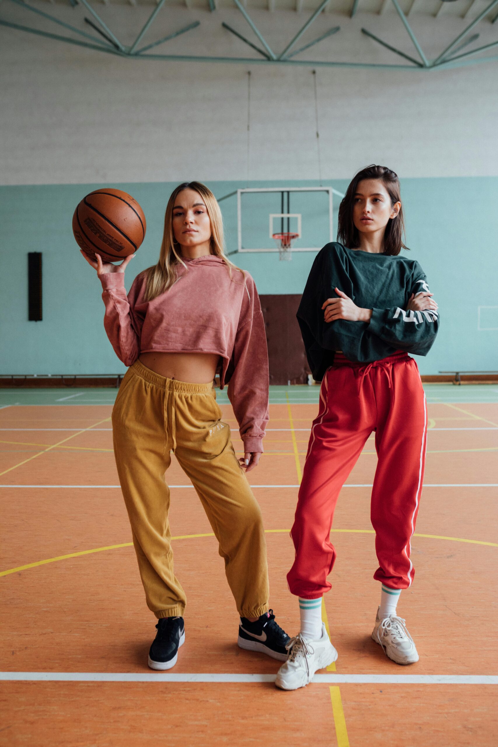 Two women in athleisure wear