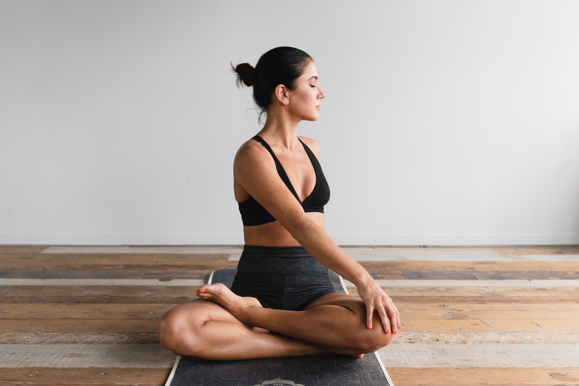 woman in yoga mat