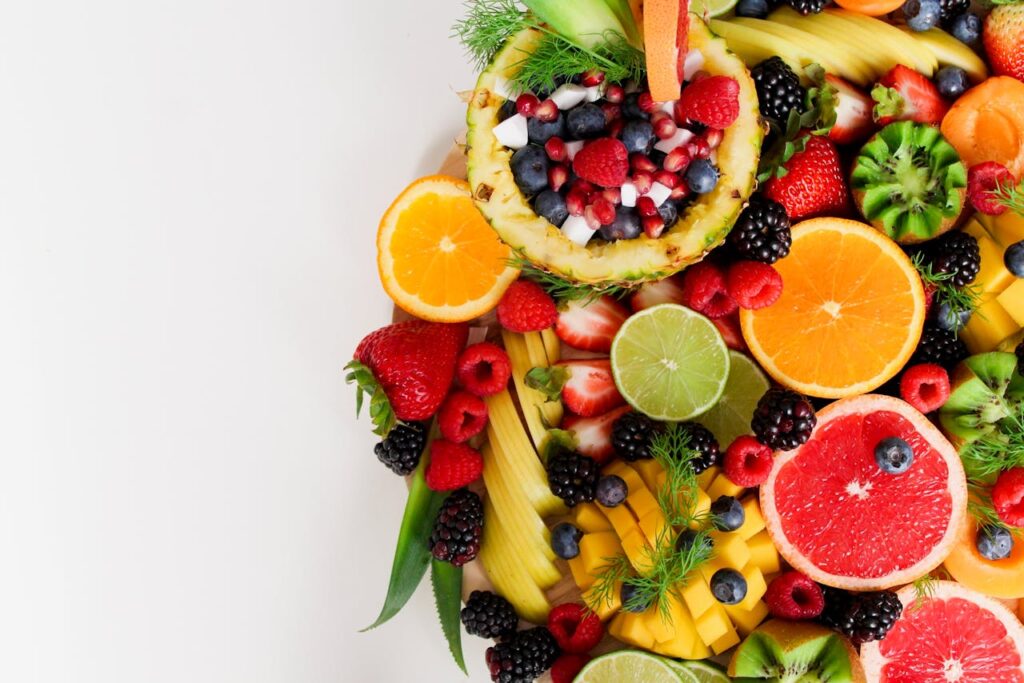 An assortment of fruit slices 
