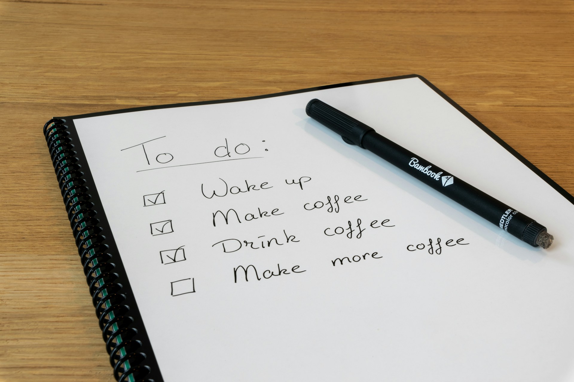 A to-do list.