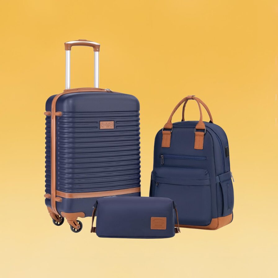 Coolife Suitcase Set 3-Piece Luggage