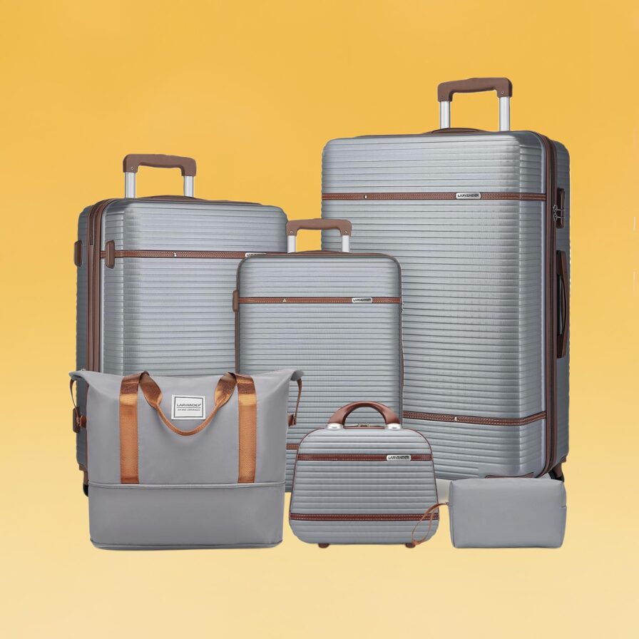 LARVENDER Luggage Sets 6-Piece with Duffel Bag