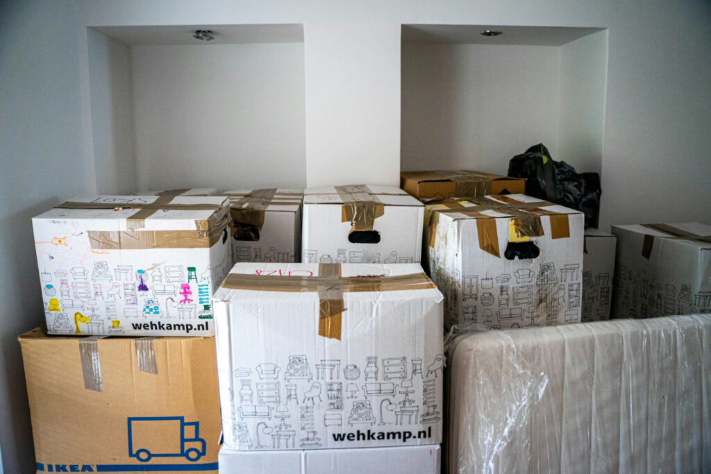 Living out of boxes can worsen the anxiety and depression of being in a new location and making a new home.