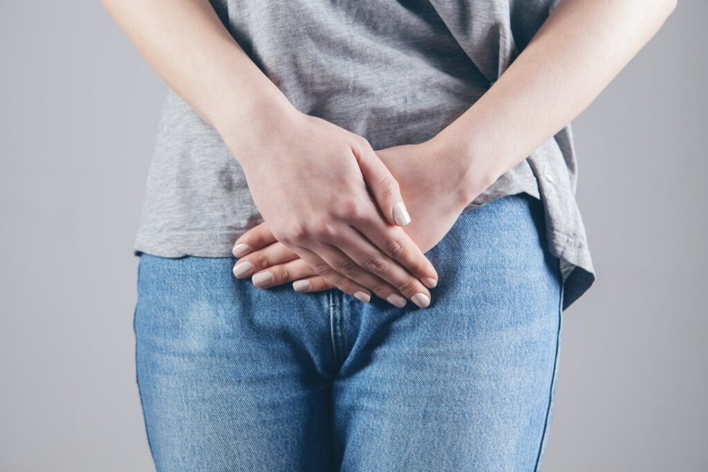 Person with a stomach ache