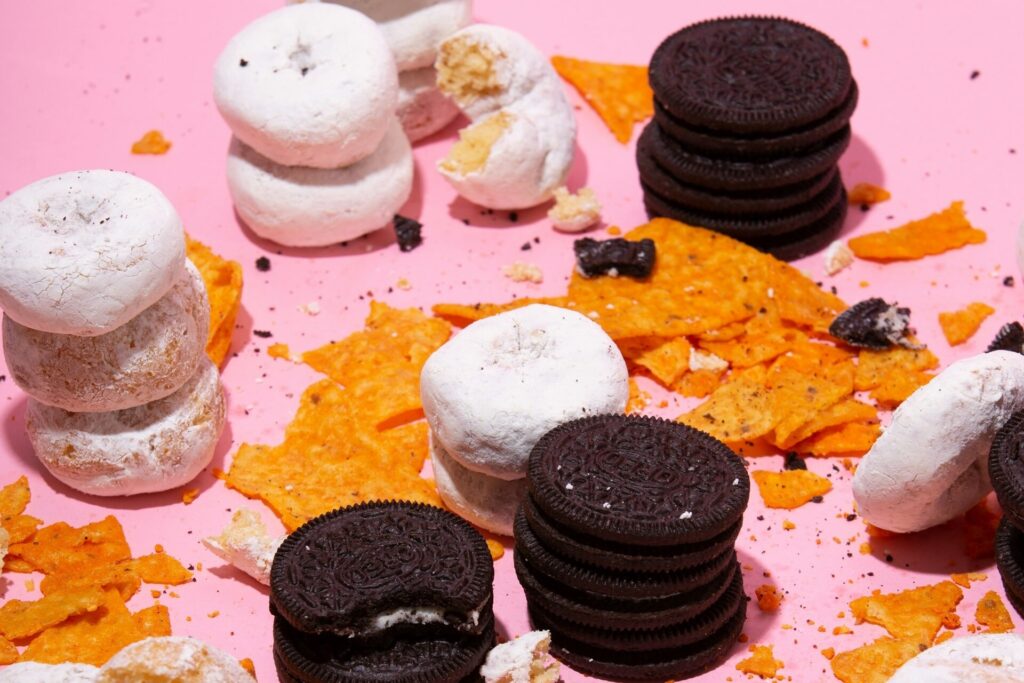 donuts cookies and chips