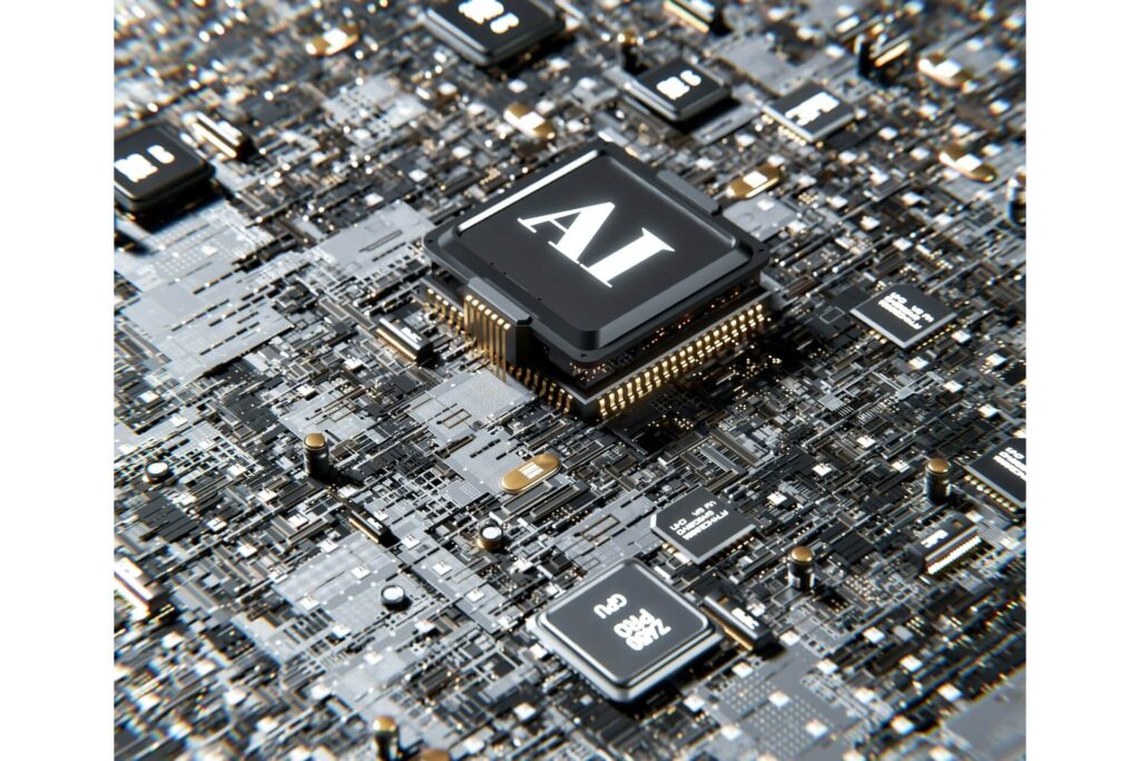 An AI button on a GPU processor