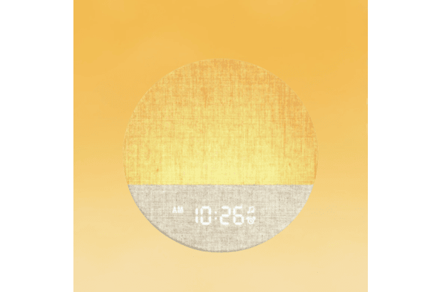 A Dreamegg Sunrise 1 that shows the time on its front