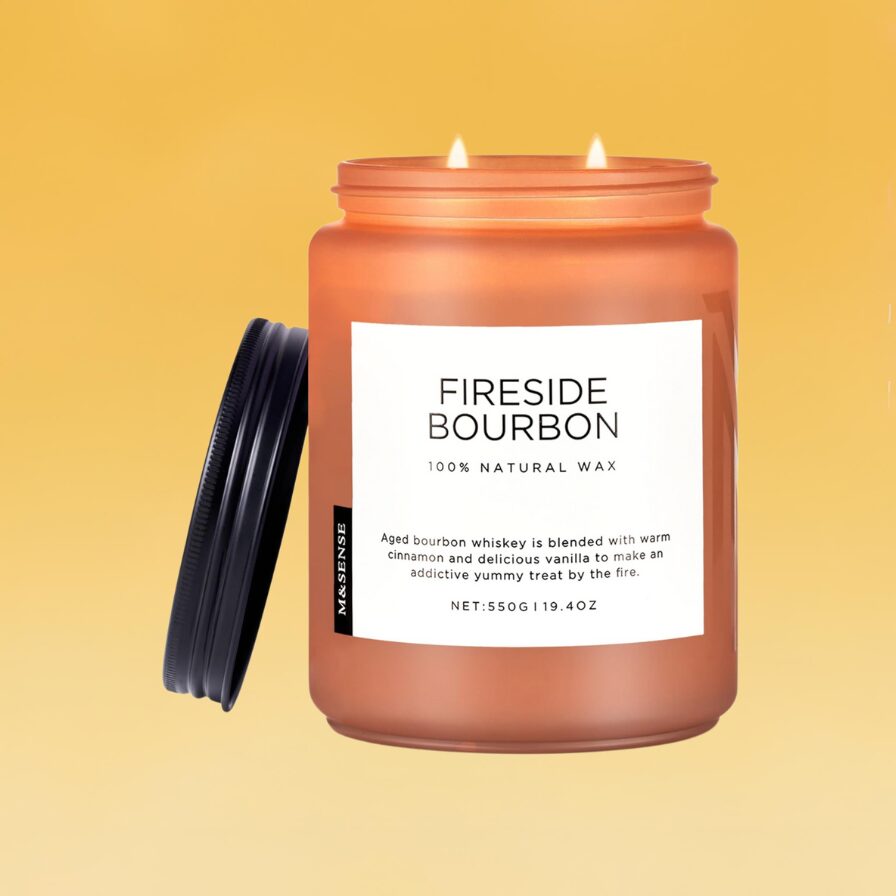 M&SENSE Fireside Bourbon Candle