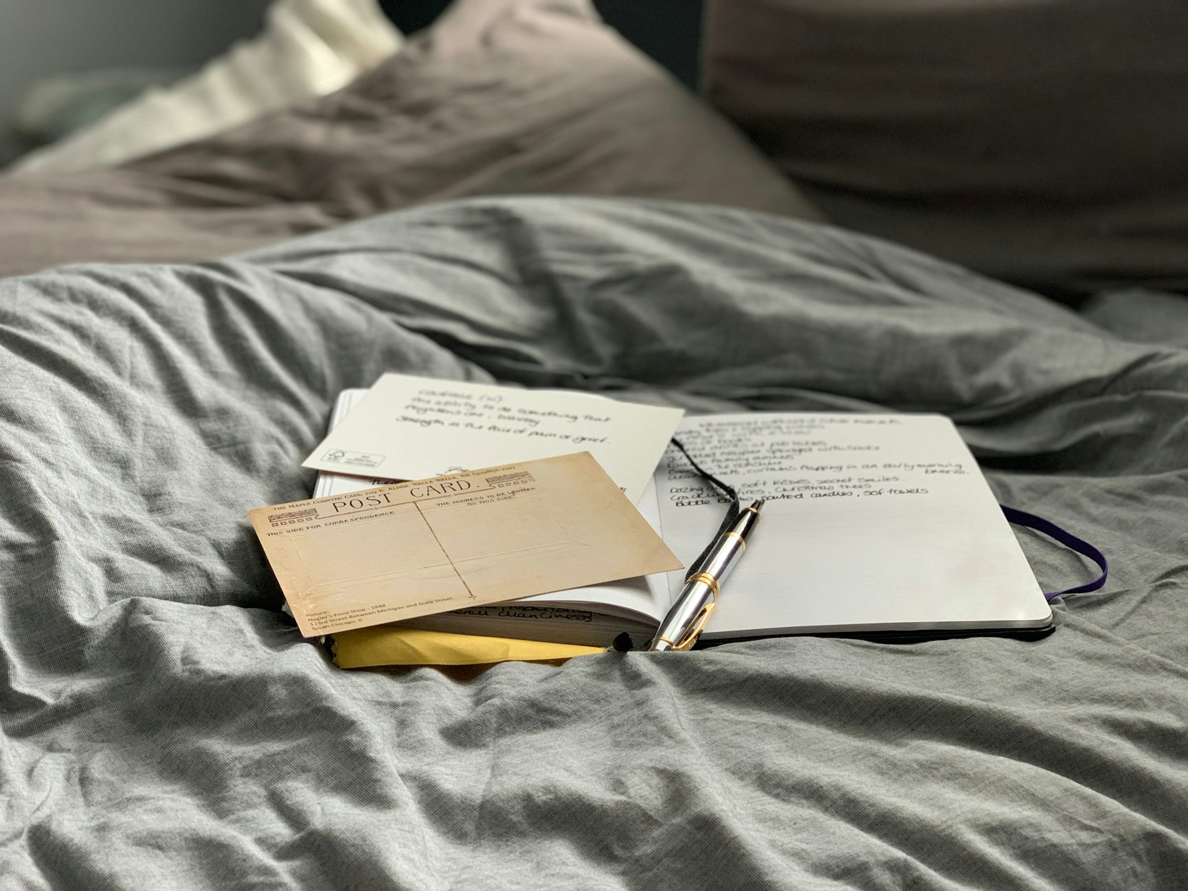 journal and post cards