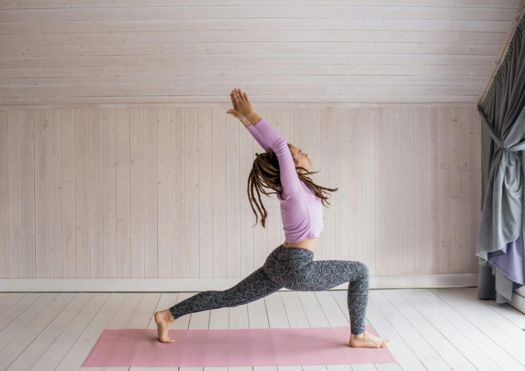 woman stretching